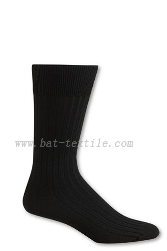 Mens Wool Rib Dress Socks